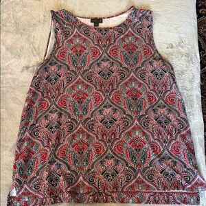 J. Jill Red and Black Wearever Tank Top Blouse